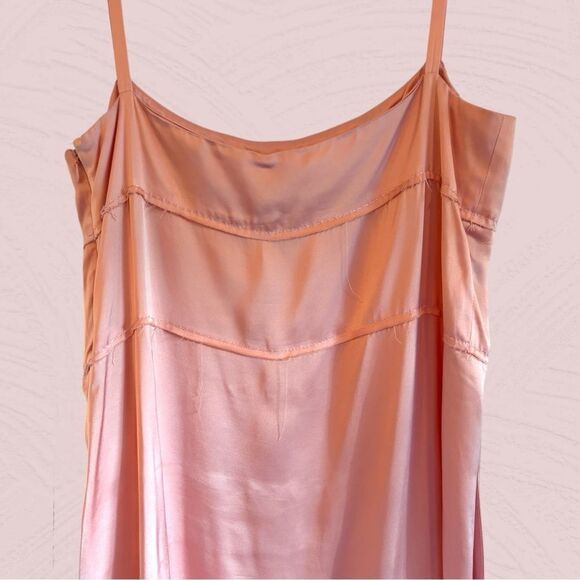 Carven satin midi dress peachy pink - Picture 9 of 16